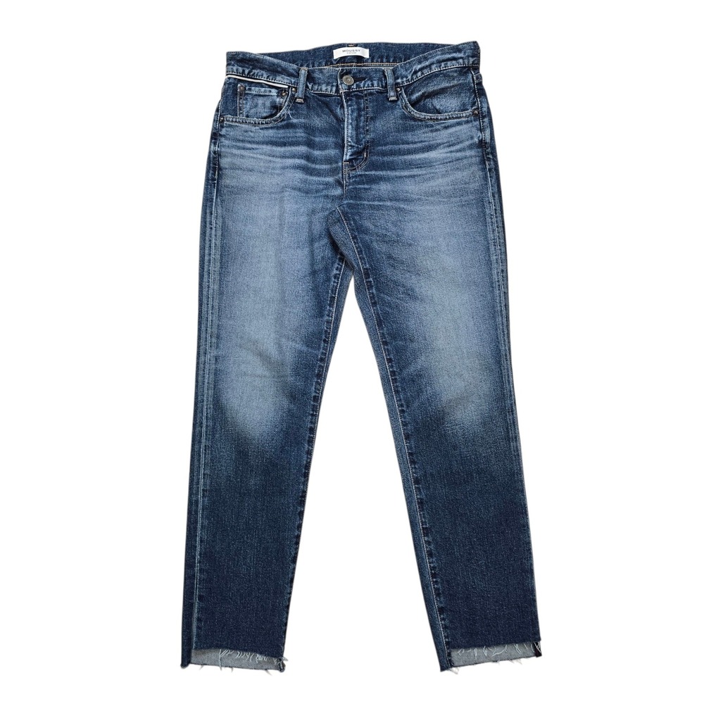 MOUSSY Vintage Denim Jeans Womens Size 28 Blue Distressed Raw Hem Straight‎